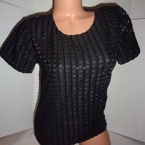 Vtg WInnie & Joe Cut Out Beaded Front Top
